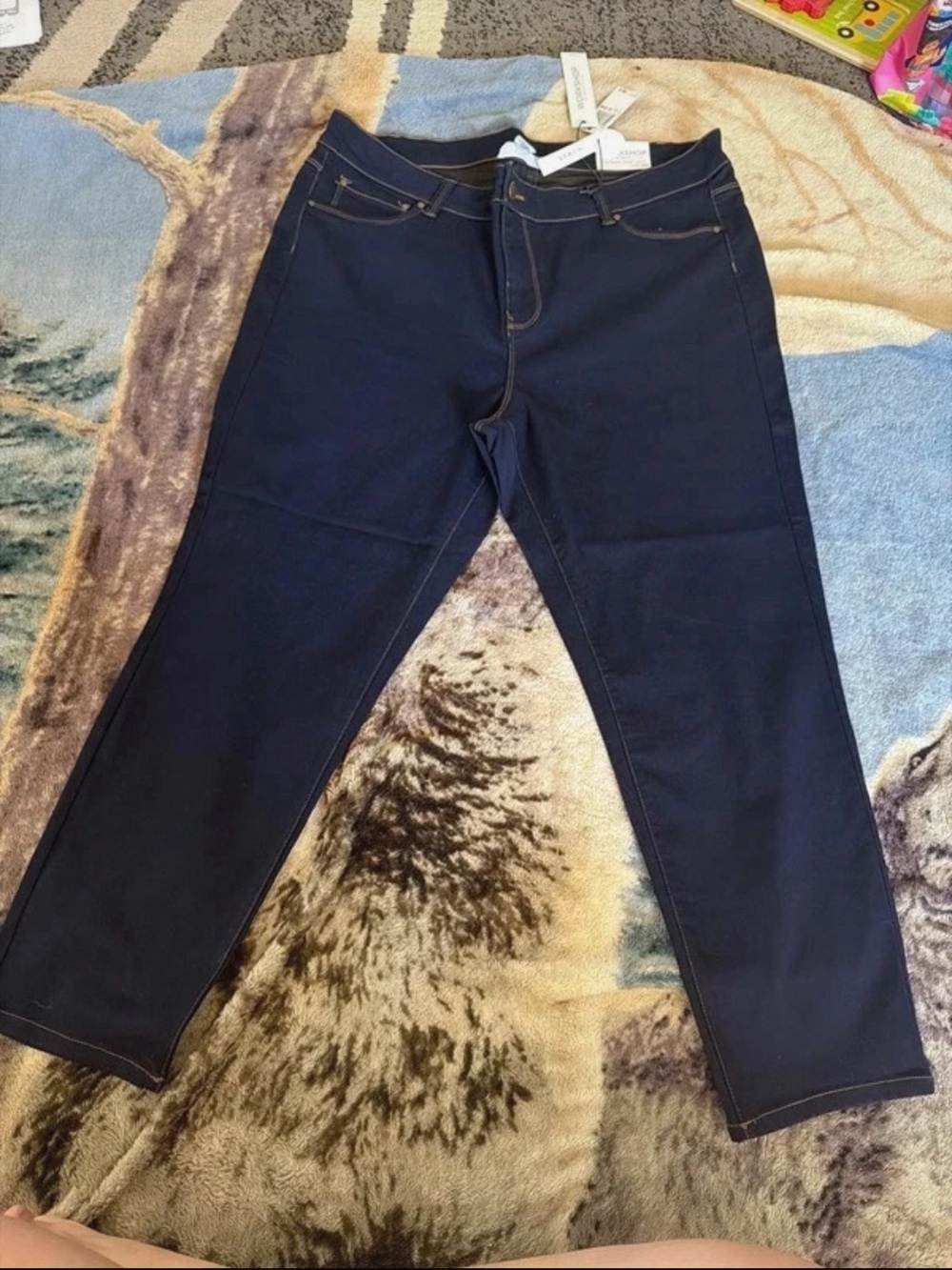 Workshop Republic Clothing Women's Navy Skinny Jeans